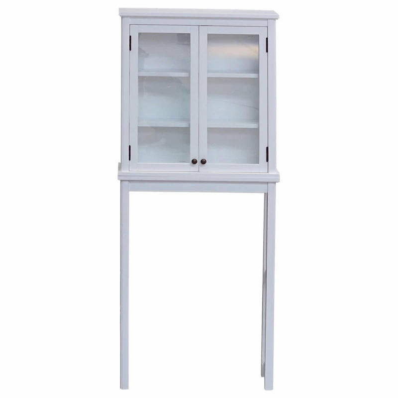 Hot Sale ❤️ Bolton Furniture, Inc. Dorset Bath Over The Toilet Space Saver Storage, Glass Doors Upper Cabinet 🔥 3 Hot Sale ❤️ Bolton Furniture, Inc. Dorset Bath Over The Toilet Space Saver Storage, Glass Doors Upper Cabinet 🔥