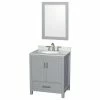 Best reviews of 🔥 Wyndham Collection 30" Single Vanity,Gray,White Carrara Marble Top,Undermount Oval Sink,24" Mirror 🥰 -Outlet bathroom Store b2a1fb0d07fc2adf 0746 w800 h800 b1 p0