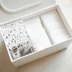 Cheapest 🥰 Yamazaki Home Skincare Organizer, Plastic, Holds 2.2 Lbs, Lid, White 😀 -Outlet bathroom Store b421eb76025ad9e4 2589 w800 h800 b0 p0