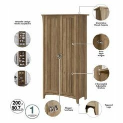 Promo ❤️ Bush Business Furniture Salinas Bathroom Storage Cabinet With Doors In Reclaimed Pine - Engineered Wood ⭐ -Outlet bathroom Store b7016fa30f9a49af 2078 w800 h800 b1 p0