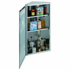 Cheapest ✨ Renovators Supply Manufacturing Bathroom Wall Mount Corner Medicine Cabinet Brushed Stainless Steel With Mirror 🎁 -Outlet bathroom Store b9318bcf0f3bfc59 0279 w800 h800 b1 p0
