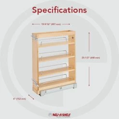 Buy 😉 Rev-A-Shelf Wood Vanity Cabinet Pull Out Organizer With Soft Close, 6" ⭐ -Outlet bathroom Store b9c197df02585690 8031 w800 h800 b0 p0