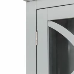 Budget 🛒 Glitzhome 68"H Gray Wooden Drop Door Bathroom Cabinet 🎁 -Outlet bathroom Store bca145260205aefb 8451 w800 h800 b0 p0