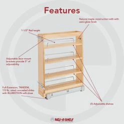 Buy 😉 Rev-A-Shelf Wood Vanity Cabinet Pull Out Organizer With Soft Close, 6" ⭐ -Outlet bathroom Store bd9127eb0258568f 8031 w800 h800 b0 p0