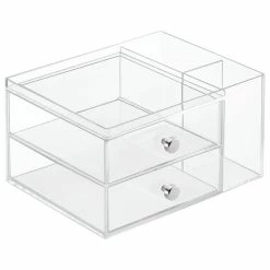Best Sale ✨ IDesign Clarity Cosmetic 2-Drawer Organizer, Clear 🛒