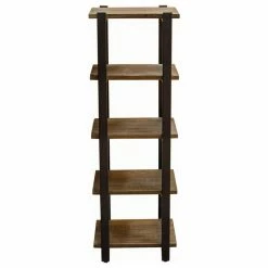 Hot Sale 🔔 Bolton Furniture, Inc. Pomona 48"H Metal And Solid Wood Bath Floor Storage Shelf 👏 -Outlet bathroom Store c431f1fc01f43684 7454 w800 h800 b1 p0