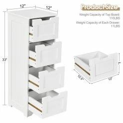 Best Pirce 👍 Costway Bathroom Floor Cabinet Free-Standing Side Storage Organizer W/4 Drawers 👍 -Outlet bathroom Store c4417733018101f6 0025 w800 h800 b1 p0