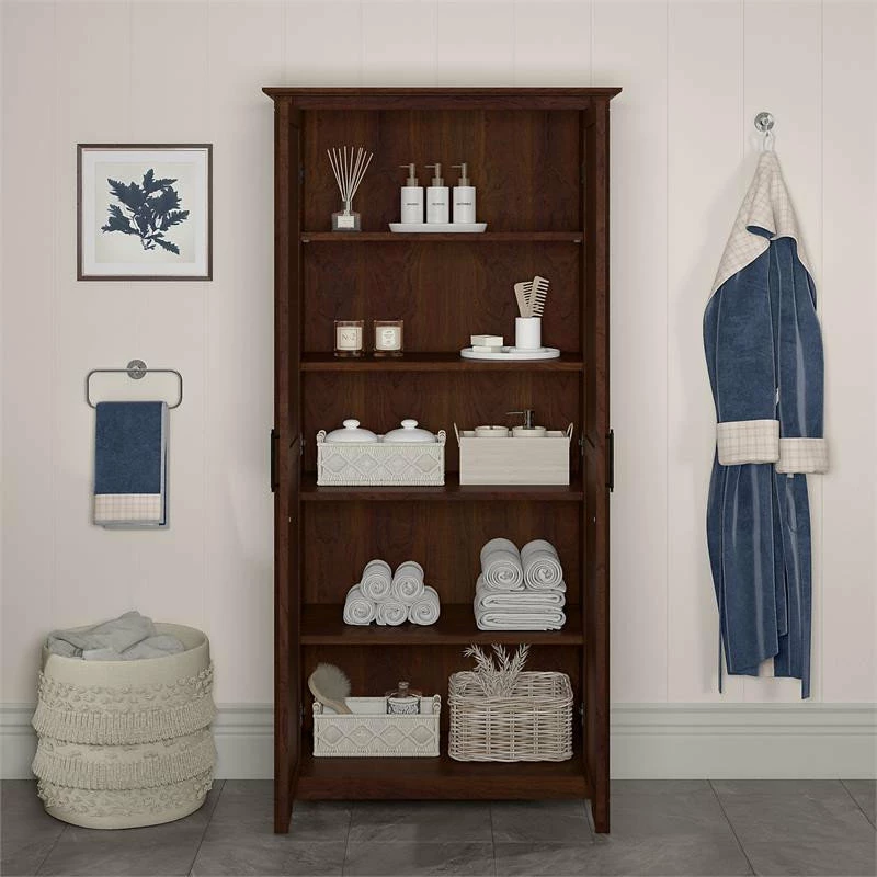 Best Sale โจ Bush Business Furniture Key West Bathroom Storage Cabinet With Doors In Bing Cherry - Engineered Wood ๐ฏ 5 Best Sale โจ Bush Business Furniture Key West Bathroom Storage Cabinet With Doors In Bing Cherry - Engineered Wood ๐ฏ - Image 3