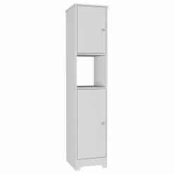 Outlet 💯 Bowery Hill 67" Linen Cabinet In White ⌛