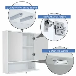 Best Pirce 👏 Costway Bathroom Cabinet Double Mirror Door Wall Mount Storage Wood Shelf White 🤩 -Outlet bathroom Store cab171f300d595d0 2561 w800 h800 b1 p0