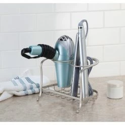 Budget ⭐ IDesign York Lyra Hair Dryer And Flat Iron Holder, Satin ❤️ -Outlet bathroom Store ce917ad70beb18c2 9939 w800 h800 b0 p0