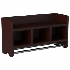 Cheap 🔥 Bolton Furniture, Inc. 25" Bath Storage Shelf, Two Towel Rods, Gray, Espresso ⭐