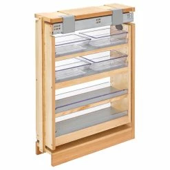 Budget 😀 Rev-A-Shelf Wood Vanity Base Filler Pull Out Organizer For New Cabinets With Soft Close, 6"W 🎉