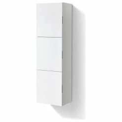 Outlet 🎁 KUBEBATH 18" Wide By 59" High Linen Side Cabinet With Three Doors, Gloss White Finish 🎉 -Outlet bathroom Store daf110730bc9035b 4530 w800 h800 b1 p0