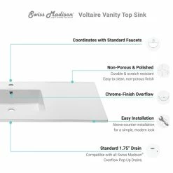 Top 10 ✔️ Swiss Madison Voltaire 49" Vanity Top Sink With Single Faucet Hole 🧨 -Outlet bathroom Store db516c6b0fb430cf 4476 w800 h800 b1 p0