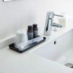 Outlet 🎉 Yamazaki Home Vanity Tray, Steel, Flat, Black, Flat 🌟 -Outlet bathroom Store db7101a7025ad672 2689 w800 h800 b0 p0