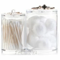 New 😉 Huji Clear Acrylic Cosmetic Organizer With Lids 👍