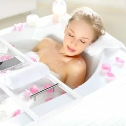 Coupon 👍 ToiletTree Products ToiletTree Clear Acrylic Bathtub Caddy With Rust-Proof Stainless Steel Handles 👍 -Outlet bathroom Store de518d6500309126 8697 w800 h800 b0 p0