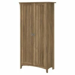 Promo ❤️ Bush Business Furniture Salinas Bathroom Storage Cabinet With Doors In Reclaimed Pine - Engineered Wood ⭐