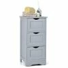 Cheap ❤️ Costway Bathroom Floor Cabinet Freestanding Storage Organizer W/ 3 Drawers Grey 😀 -Outlet bathroom Store e381b4ca0177da06 9174 w800 h800 b1 p0