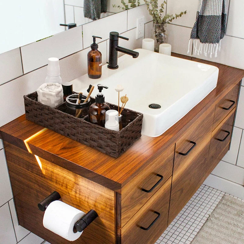 Wholesale 🔥 Brawbuy Toilet Paper Basket Hand-woven Basket, Storage Bin, Counter Vanity Organizer 🌟 8 Wholesale 🔥 Brawbuy Toilet Paper Basket Hand-woven Basket, Storage Bin, Counter Vanity Organizer 🌟 - Image 6