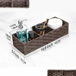 Wholesale 🔥 Brawbuy Toilet Paper Basket Hand-woven Basket, Storage Bin, Counter Vanity Organizer 🌟 11 Wholesale 🔥 Brawbuy Toilet Paper Basket Hand-woven Basket, Storage Bin, Counter Vanity Organizer 🌟 -Outlet bathroom Store ed315dc801b9a00a 1055 w800 h800 b0 p0