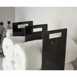 Promo 🔥 Yamazaki Home Towel Storage Organizer, Steel, Black ❤️ -Outlet bathroom Store ef1162b4025ad684 2697 w800 h800 b0 p0