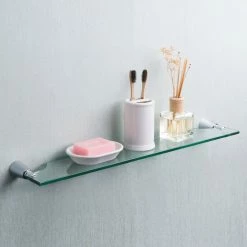 Discount 🛒 Maykke Soma Glass Shelf, Polished Chrome 😀 -Outlet bathroom Store f3511649078aa79d 2938 w800 h800 b0 p0