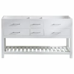 Budget 👍 Virtu USA Virtu Caroline Estate 60" Cabinet Only, White 🥰