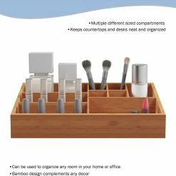 Outlet 🔥 Lavish Home Bamboo Makeup Organizer 🛒 -Outlet bathroom Store f43162090cbf3a8d 0752 w800 h800 b0 p0