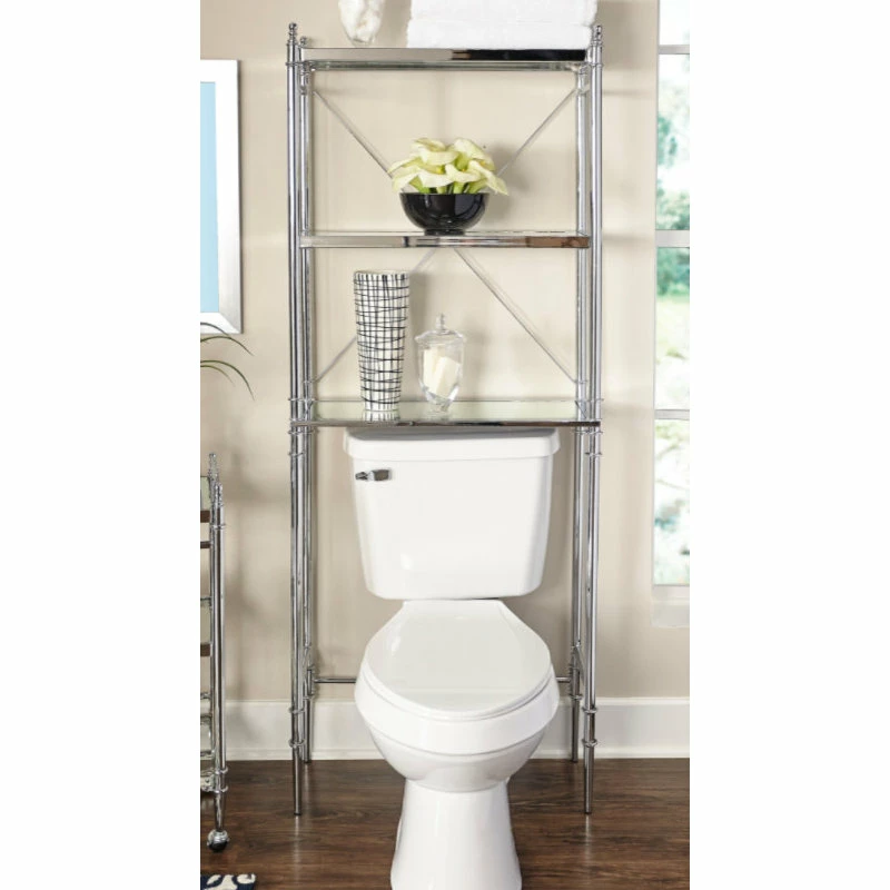 Cheap ๐ Linon Home Decor Products Pinnacle Chrome And Glass Spacesaver ๐ 4 Cheap ๐ Linon Home Decor Products Pinnacle Chrome And Glass Spacesaver ๐ - Image 2