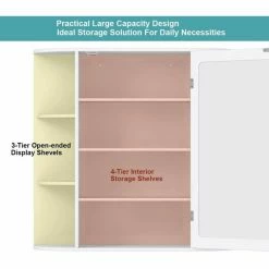 Flash Sale 🎉 Gymax Bathroom White Finish Multipurpose Mount Wall Surface Storage Cabinet 🌟 -Outlet bathroom Store fed185720f6e8589 1101 w800 h800 b0 p0