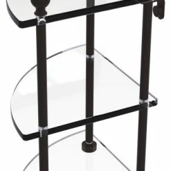 Outlet 😉 Allied Brass Mambo 3 Tier Corner Glass Shelf, Oil Rubbed Bronze ⭐