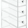 New ๐ InterDesign 36560 2.75" X 7" X 10" Clear Clarity 4-Drawer Cosmetic Flip Tower ๐ฅ 1 New ๐ InterDesign 36560 2.75" X 7" X 10" Clear Clarity 4-Drawer Cosmetic Flip Tower ๐ฅ -Outlet bathroom Store home design 25