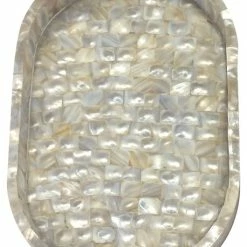 Deals 🧨 TATARA Nu Steel Capris 👩 Mother Of Pearl Oval Vanity Tray 🌟