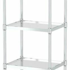 Buy 🥰 Gatco Fine Bathware 3-Tier Glass Taboret, Chrome 🌟