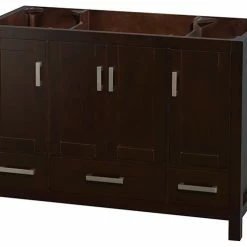 New 🌟 Wyndham Collection 48" Single Bathroom Vanity In Espresso, No Countertop, No Sink, And No Mirror 🥰