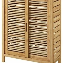 Best Pirce ✔️ Pemberly Row 2 Door Linen Cabinet In Natural ⭐