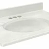 Best Sale 🛒 Transolid Cultured Marble 19"x17" Vanity Top, White On White 💯 -Outlet bathroom Store home design 70