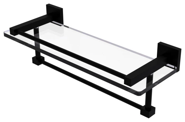 Best Sale ๐คฉ Allied Brass Montero Collection 16" Gallery Glass Shelf, Towel Bar, Matte Black ๐ 3 Best Sale ๐คฉ Allied Brass Montero Collection 16" Gallery Glass Shelf, Towel Bar, Matte Black ๐