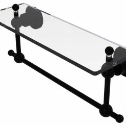 Flash Sale ✔️ Allied Brass Astor Place 22"Glass Vanity Shelf With Integrated Towel Bar 🎁
